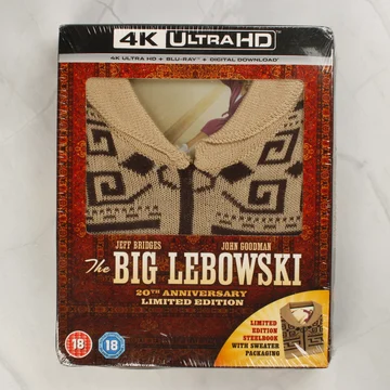 The Big Lebowski 20. évfordulós limitált kiadású 4K Ultra HD díszdoboz elölnézete