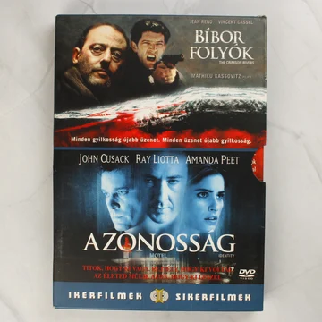 Bíbor folyók és Azonosság dupla DVD-csomag elölnézete kartontokban