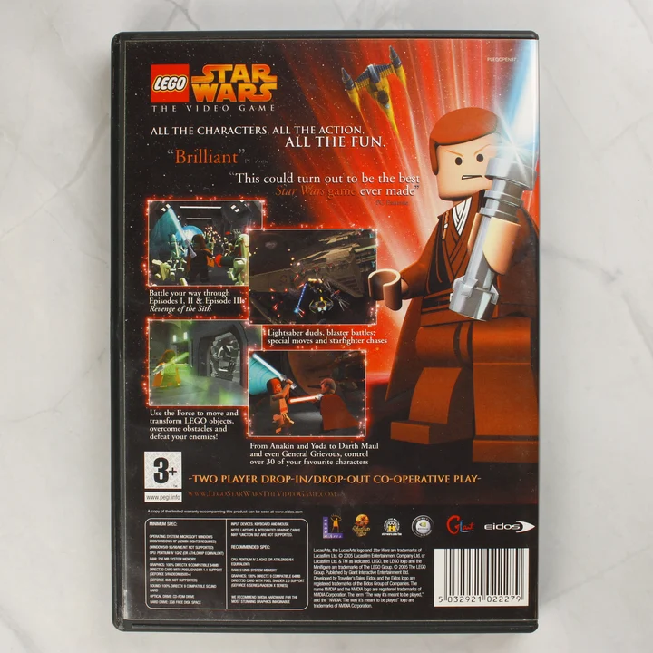 LEGO Star Wars PC hátlap LEGO Star Wars The Video Game PC játék hátlapja