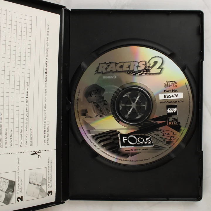 LEGO Racers 2 nyitott tok és CD
