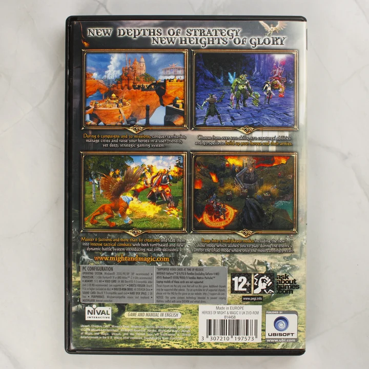 Heroes of Might and Magic V hátlap Heroes of Might and Magic V PC játék hátlapja