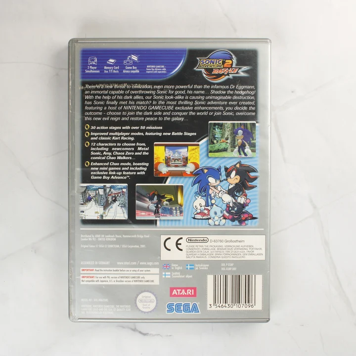 Sonic Adventure 2 Battle GameCube játék hátlapja