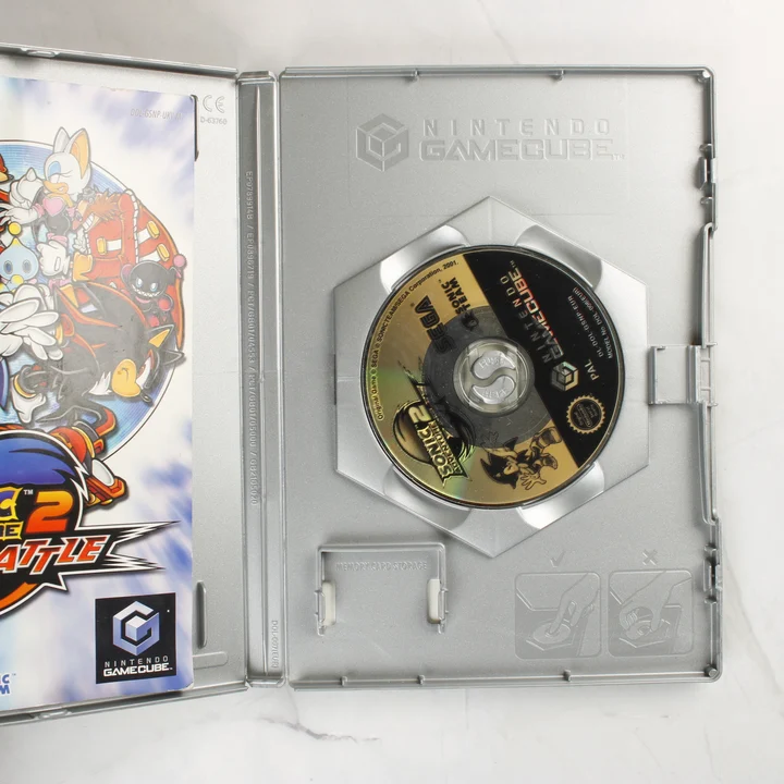 Sonic Adventure 2 Battle nyitott tok lemezzel és útmutatóval
