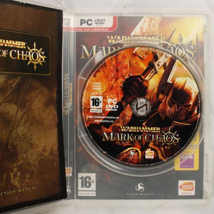 Warhammer Mark of Chaos PC belső Warhammer: Mark of Chaos nyitott tok lemezzel