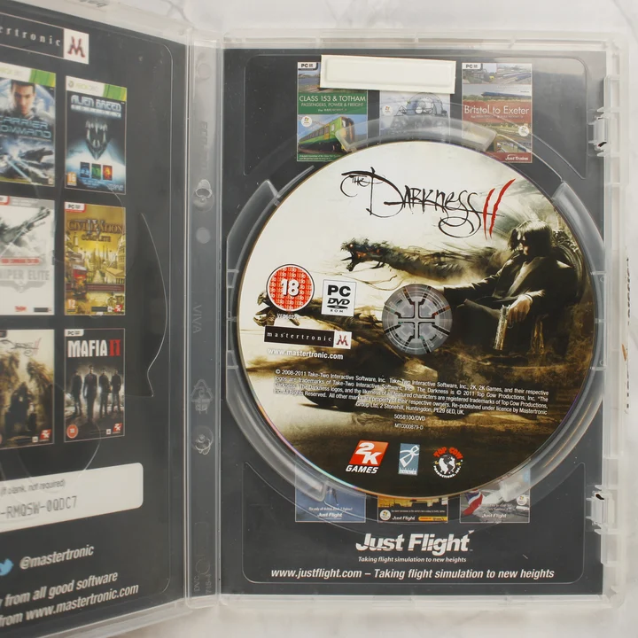 The Darkness II nyitott tok és DVD lemez
