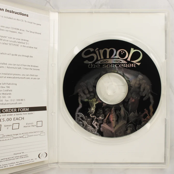 Simon the Sorcerer nyitott tok CD-vel