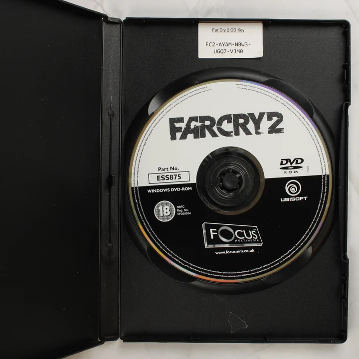 Far Cry 2 PC videójáték lemez és tok belső