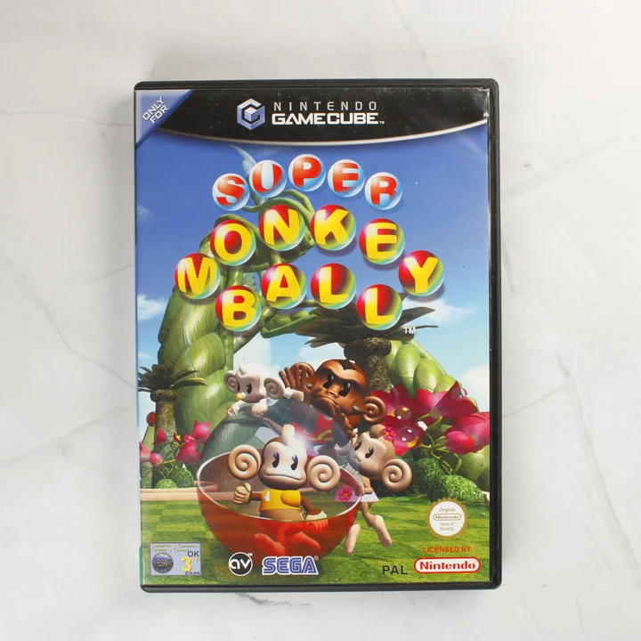 Super Monkey Ball Nintendo GameCube játék elölnézete