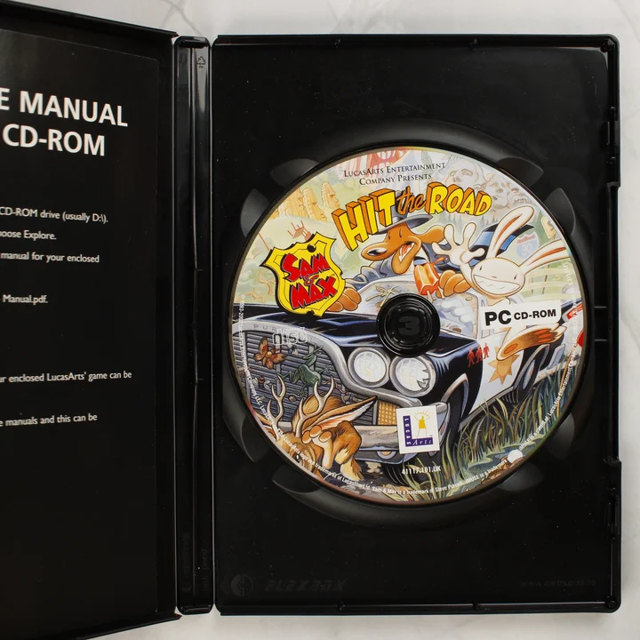 Sam & Max Hit the Road PC lemez Sam & Max Hit the Road nyitott tok lemezzel