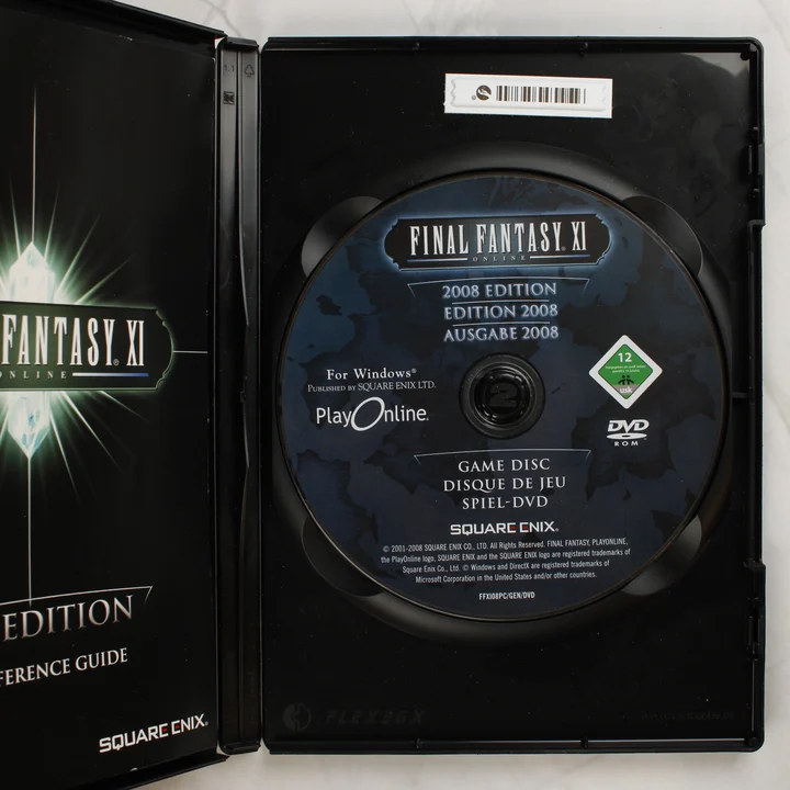 Final Fantasy XI Online 2008 Edition nyitott tok és lemez