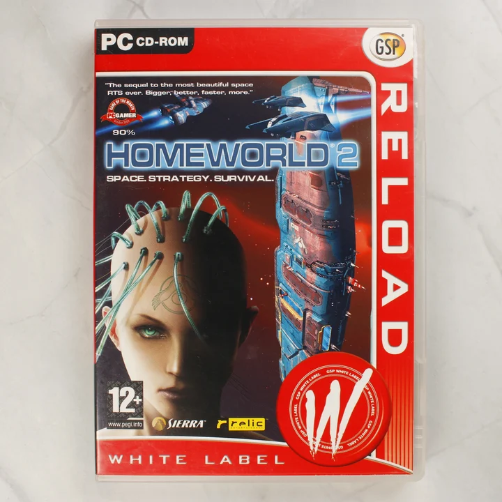 Homeworld 2 PC előlap Homeworld 2 PC videójáték előlapi borítója piros White Label keretben