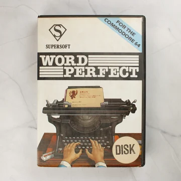Supersoft Word Perfect Commodore 64 szoftver dobozának előlapja