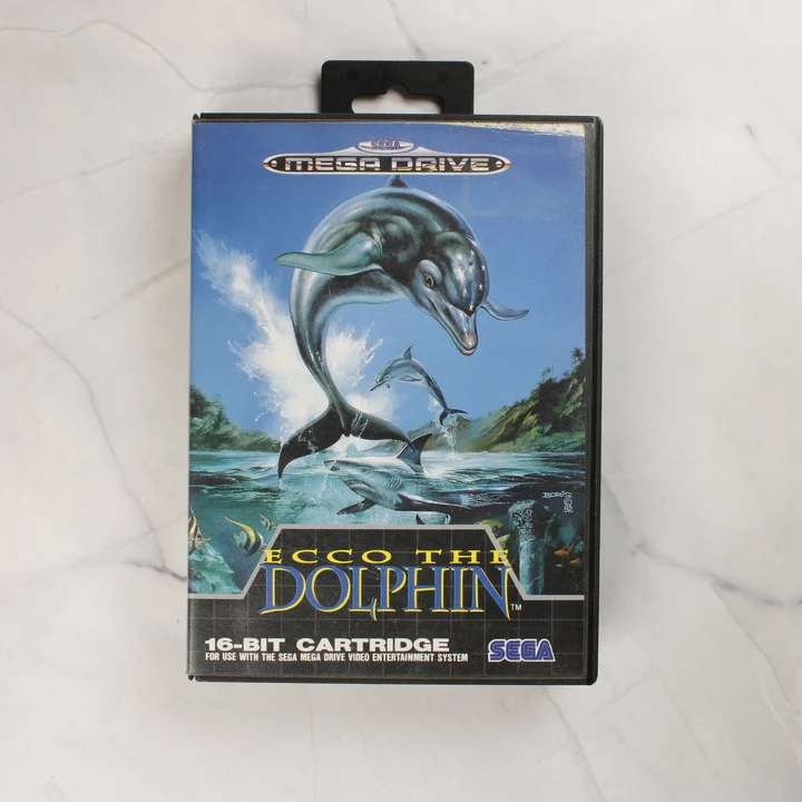 Ecco the Dolphin Sega Mega Drive előlap Ecco the Dolphin Sega Mega Drive játék dobozának előlapja