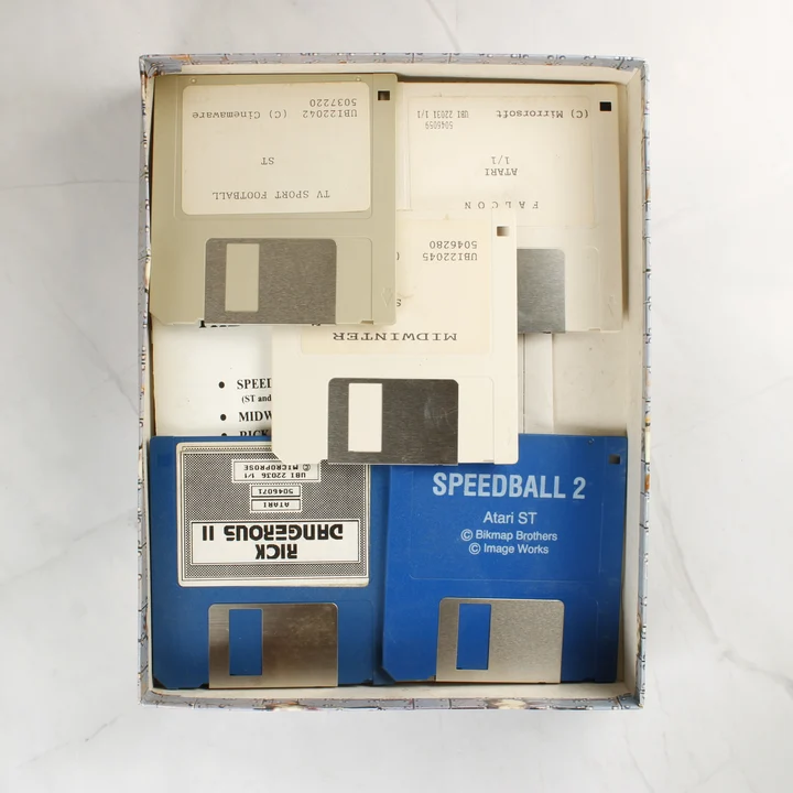 The Top League Atari ST floppy lemezek a dobozban