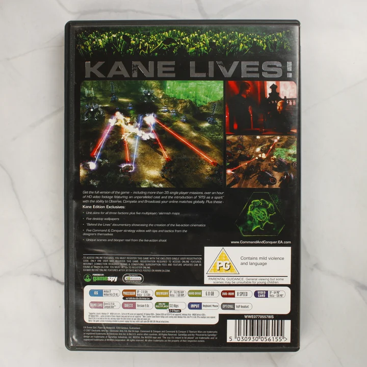 Command & Conquer 3 Kane Edition Hátlap Command & Conquer 3 Tiberium Wars Kane Edition PC játék hátlapja