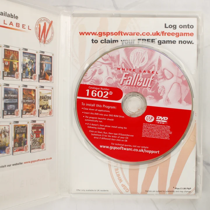 Fallout Collection PC lemez Nyitott Fallout Collection tok a DVD-ROM lemezzel