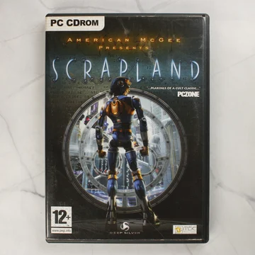 American McGee Presents Scrapland PC játék előlapi borítója
