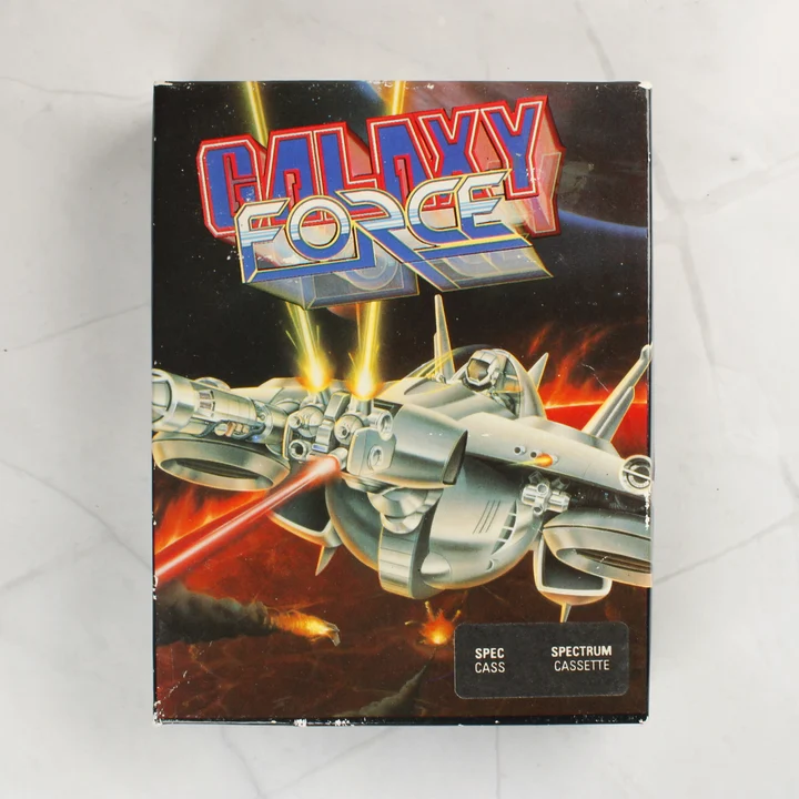 Galaxy Force ZX Spectrum doboz elölnézet Galaxy Force ZX Spectrum játék dobozának eleje