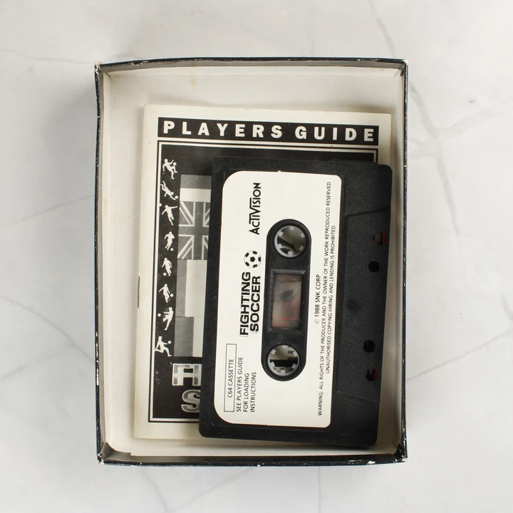 Fighting Soccer C64 tartalom Fighting Soccer C64 kazetta és útmutató a dobozban