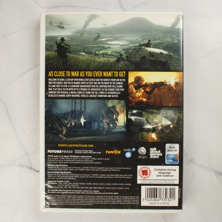 Operation Flashpoint Dragon Rising PC játék hátlapja