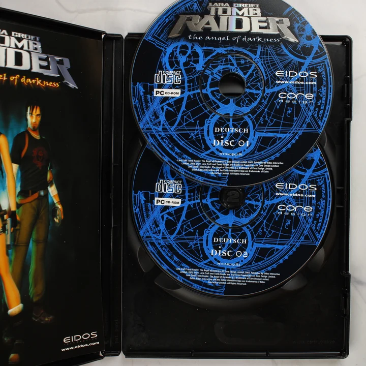 Tomb Raider Angel of Darkness PC lemezek Tomb Raider The Angel of Darkness nyitott tok két CD-vel
