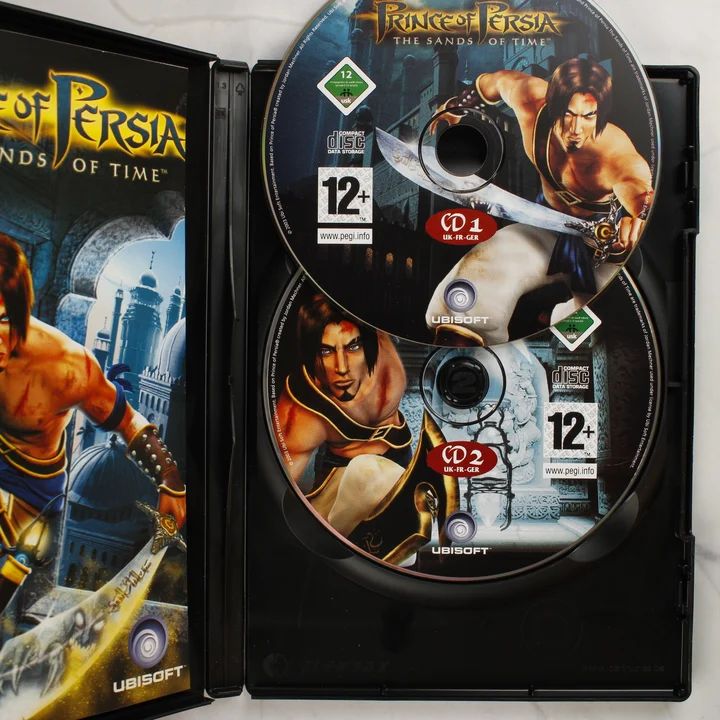 Prince of Persia: The Sands of Time nyitott tok a két CD-vel