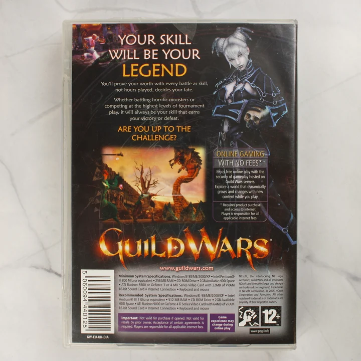 Guild Wars PC játék hátoldala