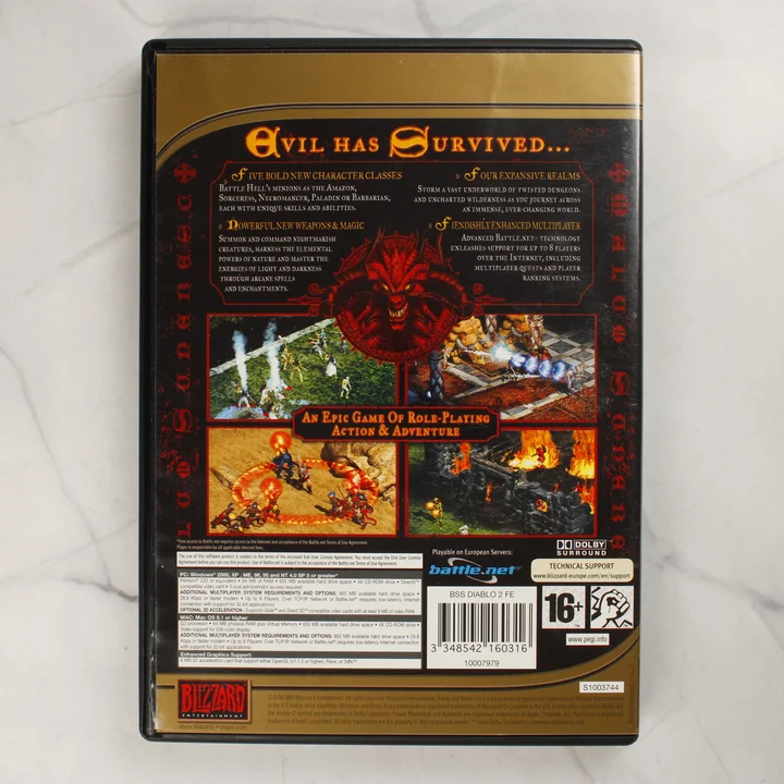 Diablo II BestSeller Series hátlap Diablo II BestSeller Series PC játék hátlapja