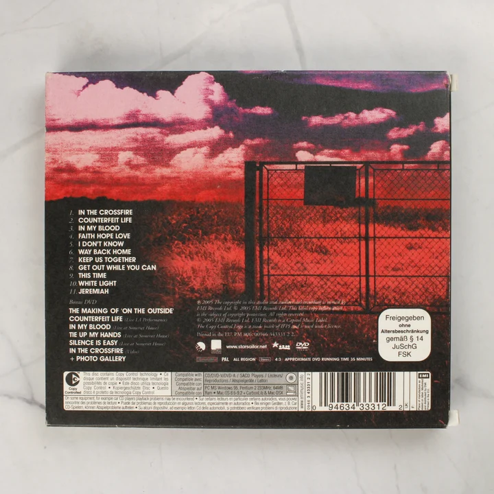 Starsailor On the Outside hátlap Starsailor On the Outside Special CD/DVD Edition hátoldala vonalkóddal