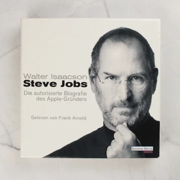 Walter Isaacson Steve Jobs hangoskönyv dobozának előlapja