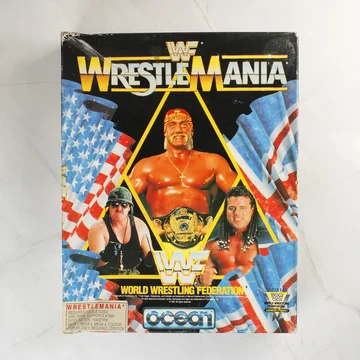 WWF WrestleMania Atari ST videójáték dobozának előlapja