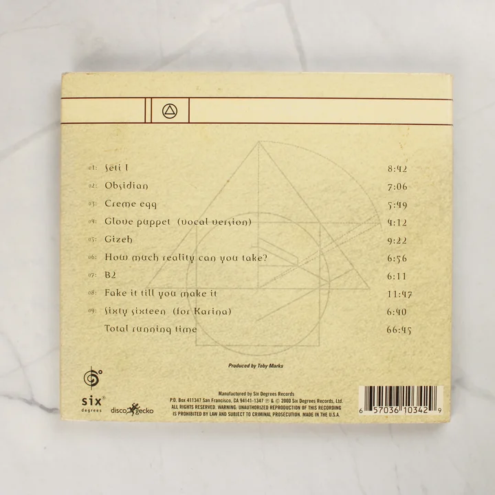 Banco de Gaia Igizeh CD album hátlapja dallistával