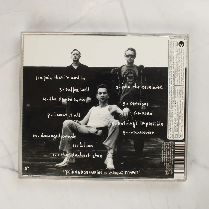 Depeche Mode Playing the Angel CD hátlapja számlistával