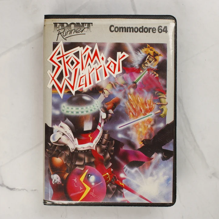 Storm Warrior C64 borító Storm Warrior Commodore 64 videójáték tokjának előlapja