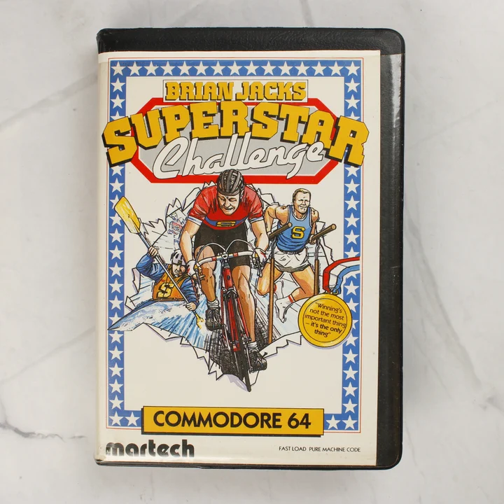 Brian Jacks Superstar Challenge Commodore 64 játék előlapja