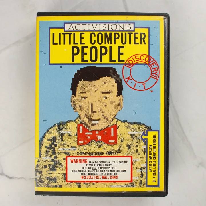 Little Computer People C64 borító Activision Little Computer People Commodore 64 játék borítója