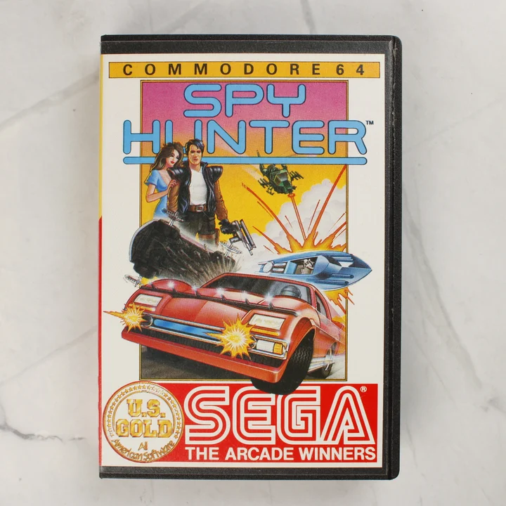 Spy Hunter C64 borító Spy Hunter Commodore 64 videójáték elülső borítója