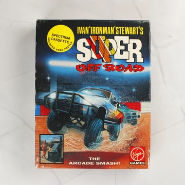 Ivan 'Ironman' Stewart's Super Off Road ZX Spectrum játék dobozának előlapja