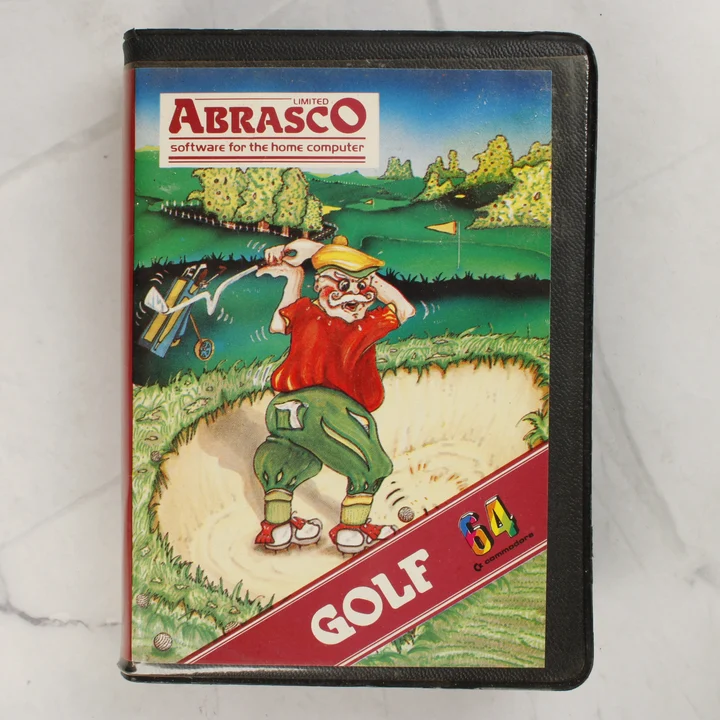 Abrasco Golf C64 tok előlap Abrasco Golf Commodore 64 videójáték tokjának előlapja