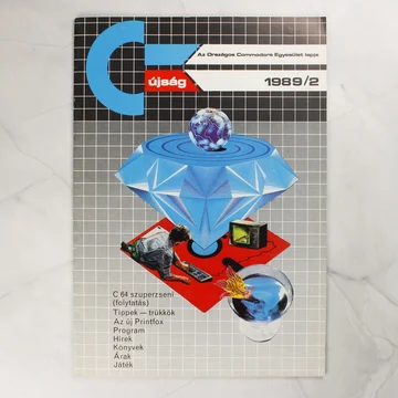 A C-újság 1989/2-es számának színes borítója gyémánt grafikával