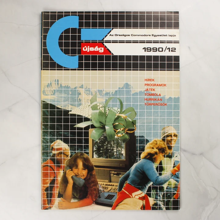 A C+ Újság 1990/12-es számának színes borítója