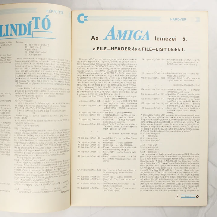 A C+újság technikai cikke az Amiga lemezkezeléséről