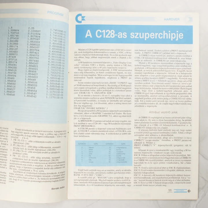 A C=újság belső oldala a C128 szuperchipjéről szóló cikkel.