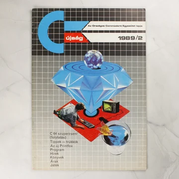 A C+újság 1989/2 számának borítója gyémántos grafikával