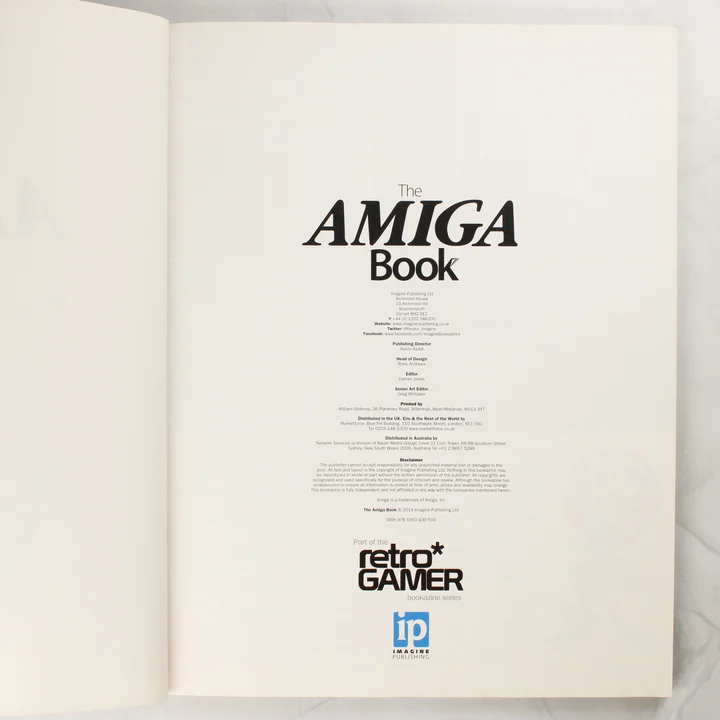 The Amiga Book impresszum The Amiga Book impresszum oldala a kiadói adatokkal