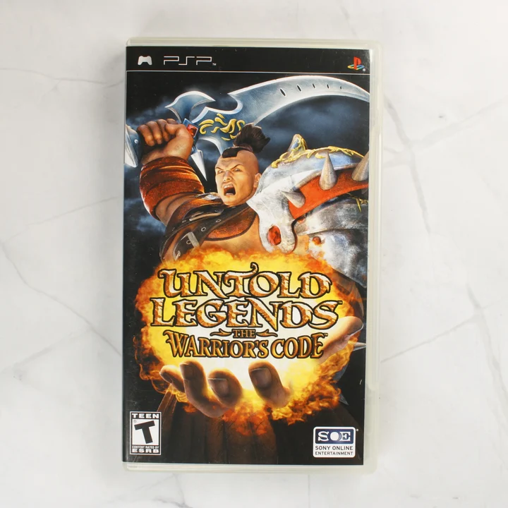 Untold Legends: The Warrior's Code PSP borító Az Untold Legends: The Warrior's Code PSP játék elülső borítója