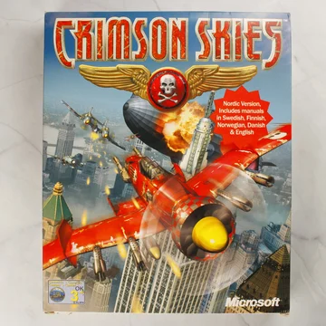 Crimson Skies PC játék nagy dobozos kiadásának előlapja