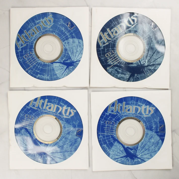 Atlantis 4 CD lemez Négy darab Atlantis CD-ROM lemez papírtokokban