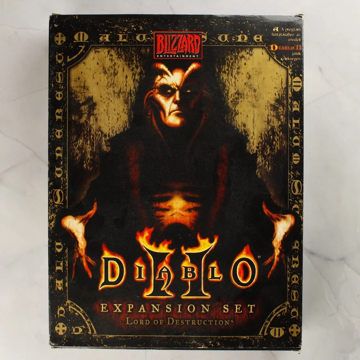 Diablo II Lord of Destruction videójáték dobozának előlapja