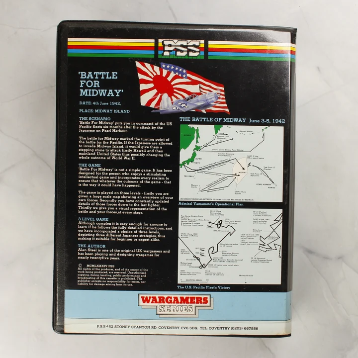 Battle for Midway C64 hátlap Battle for Midway Commodore 64 játék hátlapja